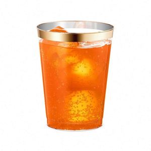 Gobelet jetable transparent en plastique rigide de 12 oz, moulé par injection, pour restaurant, vente en gros, vaisselle pour tasses à thé et soucoupes - Product Image 3