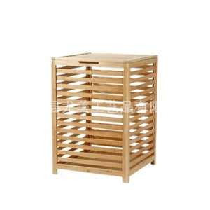Household dirty clothes <b>storage</b> <b>basket</b>, popular on Instagram, <b>large</b> capacity, Japanese style, with lid and compartments. - Product Image 2