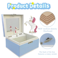 Caja Musical de Carrusel Rosa Premium con Manivela, Forro de Terciopelo, Ecológica, Duradera, para Guardar Joyas, Juguete para Niños, Embalaje de Papel
