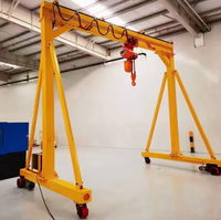 Grue portique motorisée contrôlée par PLC, boîte de vitesses moteur, marque MHICRANE, 2,5 tonnes/3 tonnes/6 tonnes, cabine jaune, commande 20-40M/MIN 1