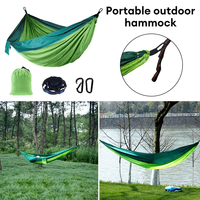 Accessoires de camping logo personnalisé équipement de randonnée ultra-léger pliable parachute en nylon extérieur portable attelage camping hamac balançoire