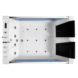 Fournisseur de baignoire de conception autoportante 1.8, baignoire d'hôtel de Massage Hydro pour deux personnes à Jet d'eau, bains à remous Spa avec lumières LED - Product Image 2