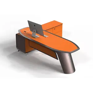 现代办公桌设计照片办公桌老板经理办公室模块化书桌家具豪华木制行政办公桌