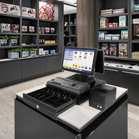 Sistema POS Todo en Uno Económico con Pantalla Táctil de 15.6 Pulgadas, Terminal de Caja Registradora, PC POS, Software POS Inteligente para Cafeterías