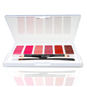 Palette de rouge à lèvres mat vegan à haute pigmentation longue durée 6 couleurs avec pinceau à formule à base d'huile - Product Image 4