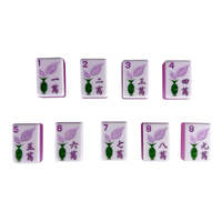 Tuiles de Mahjong Américain en Acrylique Mat Personnalisées, 160 Pièces, Thème Floral Lavande Pivoine, Cadeau de Jeu de Luxe pour la Maison, les Fêtes et les Voyages