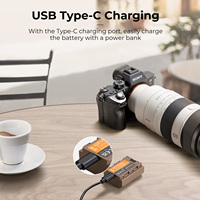Batterie d'appareil photo K&F Concept avec plusieurs options de charge, port de charge USB/Type-C, double pack 2280mAh NP-FZ100 pour Sony A7iii A7Riii