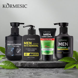 KORMESIC Huile <span class=keywords><strong>de</strong></span> <span class=keywords><strong>barbe</strong></span> anti-acné Halal, contrôle du sébum, acide salicylique, nettoyage en profondeur, exfoliation douce, nettoyant visage pour hommes - Product Image 1