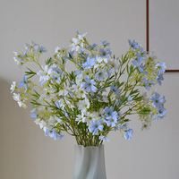 Kunstzijde bloemen 12 hoofden kleine chrysanten nepbloemen madeliefjes bruiloft feest bloemstuk boeket huisdecoratie