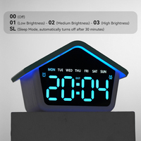 Reloj Despertador Digital LED de Escritorio para Niños, con Diseño de Casa de Dibujos Animados, Bonito y Económico, con Batería, Ideal como Regalo de Cumpleaños