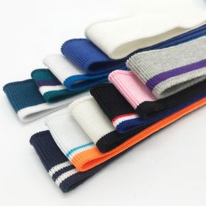 Puños de Punto Acanalado de Poliéster y Elastano de 16 Agujas, Teñidos con Hilo, Colores Sólidos, Lisos, con Rayas de Color Secundario, para Accesorios de Ropa - Product Image 4