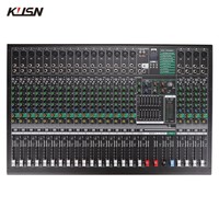 Konsol Mixer suara Digital, Mixer Audio Digital profesional 26 saluran, konsol Mixer suara Mini 24 DSP dengan Bluetooth MP3 USB