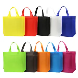Reusable Polypropylene Packaging Laminated Eco Carry Non Woven Custom Non Woven Shopping Carry Bags