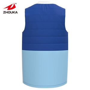 Diseño personalizado de algodón cálido a prueba de viento de fútbol chaqueta de invierno <span class=keywords><strong>Chaleco</strong></span> de entrenamiento abrigo deportes <span class=keywords><strong>acolchado</strong></span> hombres fútbol chaqueta <span class=keywords><strong>chaleco</strong></span> - Product Image 4