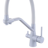 Robinet de cuisine purificateur d'eau chaud/froid de style américain, en céramique électroplaquée tout cuivre, pour le marché russe transfrontalier