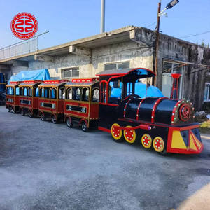 Nuevo Estilo <span class=keywords><strong>de</strong></span> Tren sin Rieles para Niños, Paseo en Tren para Parque <span class=keywords><strong>de</strong></span> Atracciones, Tren sin Rieles Turístico Usado en Venta - Product Image 2