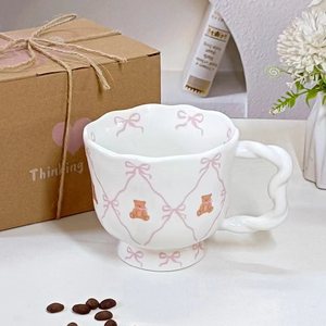2025 Novo Urso Antigo Design Caneca De Café De Cerâmica Criativo Bonito Porcelana Copo De Água Com Coração Handle Home Presente - Product Image 2