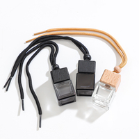 Bouteilles de diffuseur de voiture en verre de couleur noire vide bouteille de parfum suspendue avec joint de bouchon à vis pour emballage cosmétique