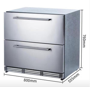 Congélateur-réfrigérateur <span class=keywords><strong>encastrable</strong></span> sous comptoir 122L, portable, sans givre, en acier inoxydable, faible niveau sonore, pour usage domestique et hôtelier, <span class=keywords><strong>petite</strong></span> taille - Product Image 1