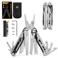 Kit de pinces multi-outils de qualité professionnelle en acier inoxydable, outils à main comprenant clé, lame, tournevis, couteau pliant et pinces
