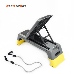 <span class=keywords><strong>Plateforme</strong></span> <span class=keywords><strong>de</strong></span> step aérobique multifonctionnelle réglable avec rangement pour entraînement cardio et musculation - Product Image 5