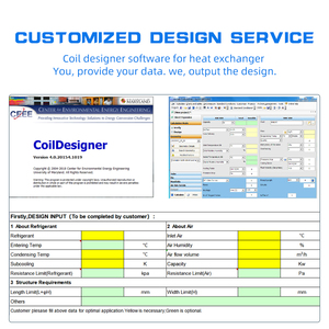 Aidear água para ar trocador de calor bobina alumínio fin trocador de calor para refrigerador seco - Product Image 4