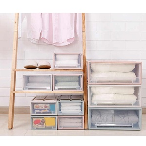 Kotak penyimpanan Laci plastik, Laci <span class=keywords><strong>Organizer</strong></span> rumah tangga laci loker portabel dapat ditumpuk untuk pakaian <span class=keywords><strong>Bra</strong></span> lemari stok tersedia - Product Image 4