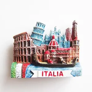 Custom Italy Roma Lake Como Fridge Magnet Souvenir Turistico Magnete SICILIA Duomo di Milano polyresin Italia 3D Fridge Magnet