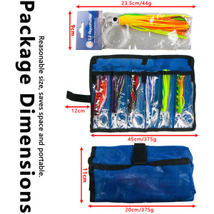 Señuelo de pulpo con falda suave de 6.5 pulgadas, cebo biomimético para pesca de arrastre en agua salada, cebo de aguas medias para pesca marina - Product Image 3