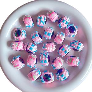 2025 DIY Mobile Phone Chain Material Jewelry Acrylic Beads <b>Sweet</b> and Cute New Heavy Oil Hand-Painted Beads 8mm Size - Product Image 5