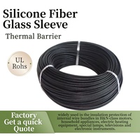 Gaine tressée en fibre de verre non thermorétractable, directement de l'usine, avec revêtement en caoutchouc silicone, 2,5 kV