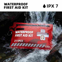 Trousse médicale d'urgence portable étanche IPX7, sac étanche à fermeture éclair, design réfléchissant et écologique pour la natation et la navigation de plaisance