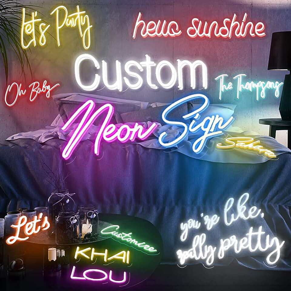 Custom Business Logo and Custom Text LED Neon Sign Neon Led Neon Light ...