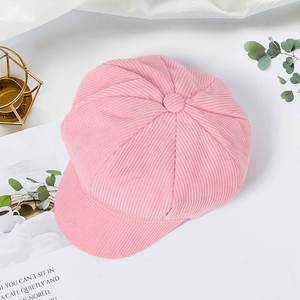 Casquette Gavroche en Velours Côtelé Personnalisée pour Femme, Chapeau Béret Uni, Casquette de Journaliste, Casquette de Peintre, Cadeau Promotionnel en Gros - Product Image 2