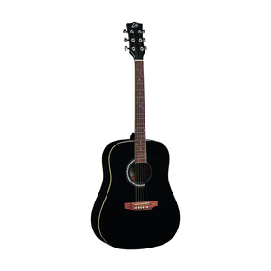 GUITARRAS EKO - RANGER 6 NEGRO, Guitarra Acústica Dreadnought de Alta Calidad, Tapa de Abeto, Fondo y Lados de Tilo, Mástil de Okoume, Diapasón de Roupana - Product Image 1