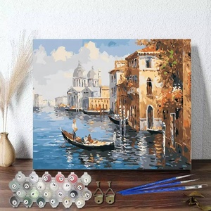 XIXI Décoration d'intérieur personnalisée, peinture sur toile carrée/rectangulaire faite à la main par numéros, kit DIY - Impression numérique, best-seller - Product Image 2