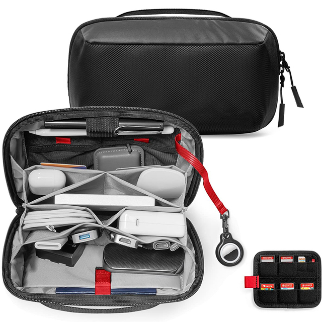 Portable Waterproof Electronics Organizer Travel Cable Bag with Zipper Closure Electronic Accessories Carry Case