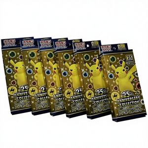 <span class=keywords><strong>Coffret</strong></span> de Cartes Pokémon Personnalisé 25e Anniversaire PTCG Épée et Bouclier – Pack Complémentaire Quotidien à Coins Carrés – Boîte Dorée Chinoise pour 6 - Product Image 3