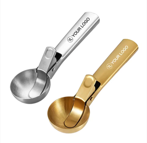 Custom Personalized logo Quick Release Stainless Steel Trigger Ice Cream Scoop Kitchen Tool for Promotional Gifts - Product Image 1