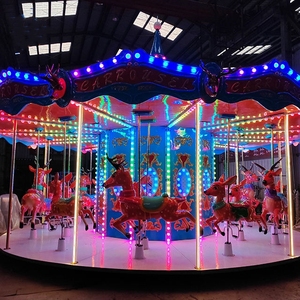 16 Asientos Parque de Atracciones Comercial Paseos Divertidos Tema de Lujo Recinto Ferial Atracción <span class=keywords><strong>Caballo</strong></span> Merry Go Round Carrusel para Niños Adultos - Product Image 2