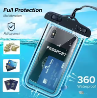 Étui de téléphone portable universel étanche et fluorescent pour l'extérieur, grand format, avec écran tactile, 19,5x11cm, design de luxe, PVC/ABS, pour dropshipping 2026
