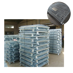 مستودع بكرة قماش شبكي الأرفف الصلب رافعة شوكية قفص التراص حاوية قفص - Product Image 1