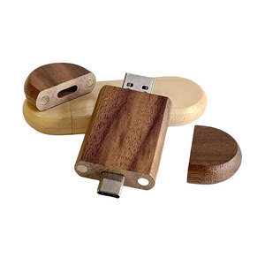 Free Engraved Logo 2 in 1 USB C 2.0 Wooden USB Flash Drive Type-C 32GB 64GB 128GB OTG USB Flash Drive 3.0 for Iphone15/16