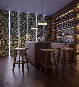 Chaise de bar ergonomique en bois de suar aux courbes fluides et à la structure solide, idéale pour les bars, les cafés et les intérieurs hôteliers. - Product Image 5