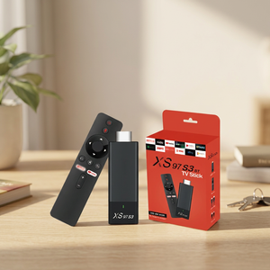 XS97 S3 BT Android TV Stick 4K HDR 2GB/8GB 2.4G/5G WiFi IPTV Télécommande vocale Lecteur multimédia en streaming - Product Image 1