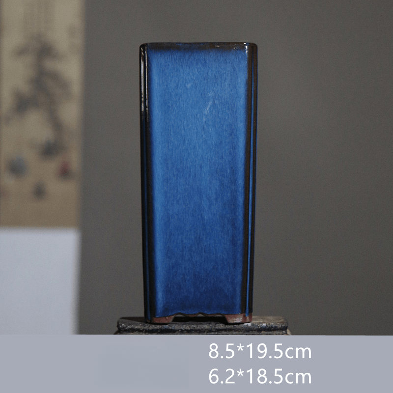 Pot cylindrique extra haut Jun Glaze