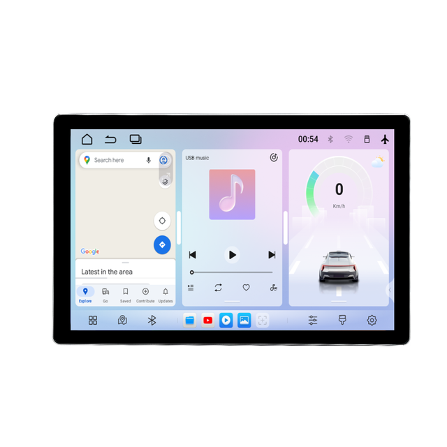 13 Inch 2Din Universal Car Radio 1920*1200 Touch Screen GPS Navigation With CarPlay Android Auto, BT5.4, 4G, DSP & RDS