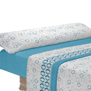 Juego de <span class=keywords><strong>Sábanas</strong></span> Térmicas de Invierno HOME MERCURY, 200 Hilos, Extra Suaves, Ajustables, 3 Piezas, Forro Polar Pireneos, Antiácaros, Tamaño Queen 150cm, Azul - Product Image 1