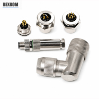 Connecteur Bexkom M12 D Code 4 broches mâle-femelle IP67 Ethernet industriel PROFINET RJ45 Cat5e blindé à montage sur panneau, câblable sur site