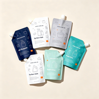 Sachet Doypack imprimé personnalisé, anti-humidité, en PE, avec bec verseur en plastique, pour détergent liquide et liquide vaisselle, usage domestique